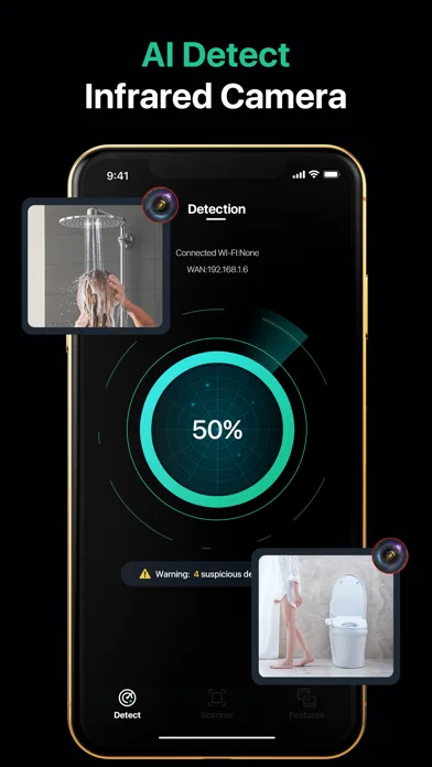 Hidden Camera Finder network detection screen
